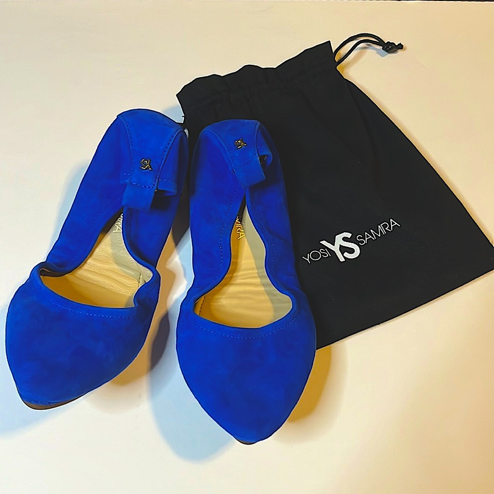 Yosi Samra Vienna Suede Ballet Flats ⚡️🏀⚡️